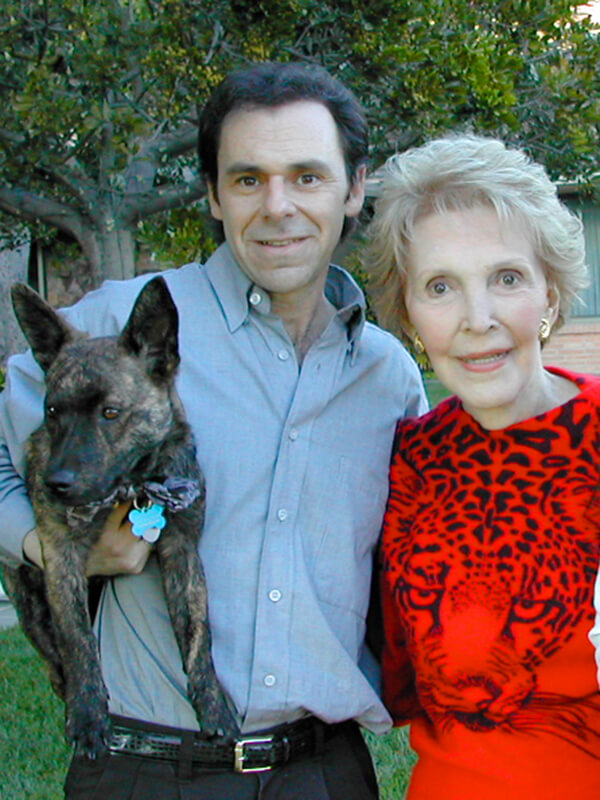 Little Bear and his dad enjoying a visit with Nancy Reagan. (Photos courtesy Bryan Michael Stoller)