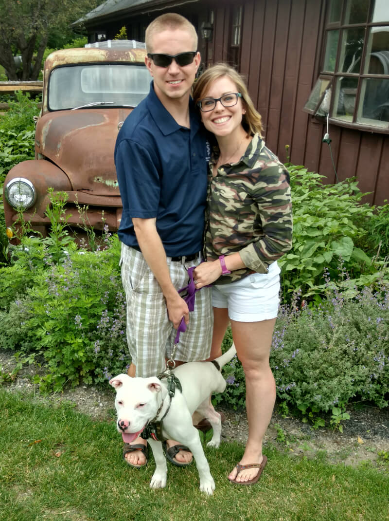 Louie with Adam and Amanda. (Photo courtesy Amanda Kiselak)